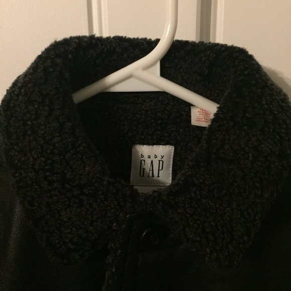 Vintage 90's Gap Genuine Leather Coat Size 3 - Picture 2 of 9